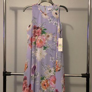 Calvin Klein Purple Floral Dress New Size 4